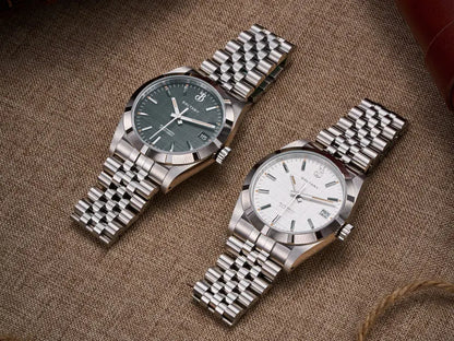 Baltany S4102 Business Man Automatic Mechanical Wristwatch 36mm Linen Dial Engine Turned Bezel NH35 Luxury Dress Watch For Man