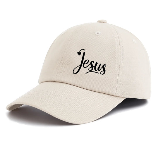 1pc JESUS Print Baseball Cap for Adults,Minimalist Retro Style Casual Soft Adjustable Dad Hat,Perfect As Gift