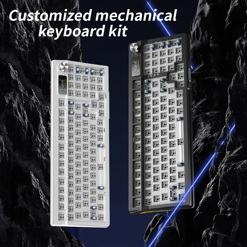YINDIAOY95 Keyboard Kit Hotswap TFT Screen Full RGB Backlit 2.4GHz Bluetooth Wireles Custom DIY Mechanical Keyboard