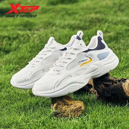 Sapatos casuais Xtep para homem: novidade de verão, em malha respirável, sola grossa, com salto, leves, para jovens, sapatos desportivos de moda 875319320001
