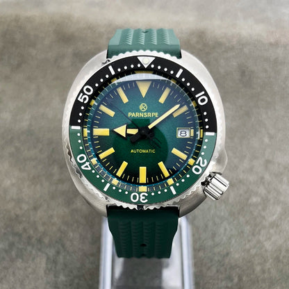 PARNSRPE Diver's Luxury Men's Watch Small Abalone Automatic Mechanical Watch Movement Aseptic Dial Sapphire Glass