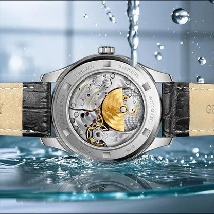 BORMAN Men Luxury Watch 41MM Automatic Watches Mechanical Wristwatch Ulththin Waterproof Sapphire Small Rotor Butterfly Clasp