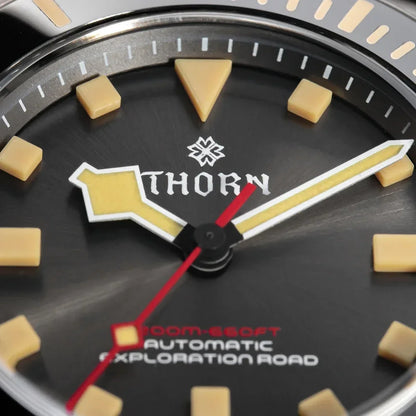 THORN 39mm Titanium Watch Men Homage Vintage PT5000 Movement Automatic Sapphire Crystal C3 Super Luminous 200M Waterproof Watch