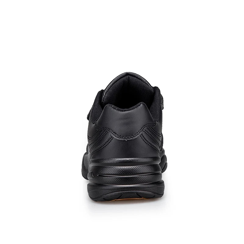 Men's Adjustable Hook and Loop Leather Sneakers Casual Sports Shoes White Sneakers Masculino Zapatillas Deportivas Tenis