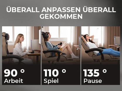 SUKIDA Ergonomischer Racing-Gaming-Stuhl, verstellbar und drehbar, mit Kopfstütze und Lendenwirbelstütze für Büro und Gaming