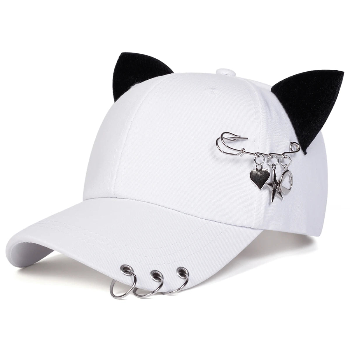 Unisex Cat Ear Pin Love Baseball Caps Spring Autumn Outdoor Adjustable Casual Hats Sunscreen Hat Sports Cap