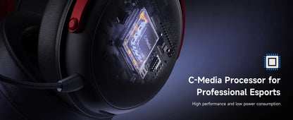 MCHOSE V9 Pro Gaming Wireless Headset7.1 Surround Sound Headphones Noise Canceling Mic Low Latency Lightweight for PS5 PC SWITCH