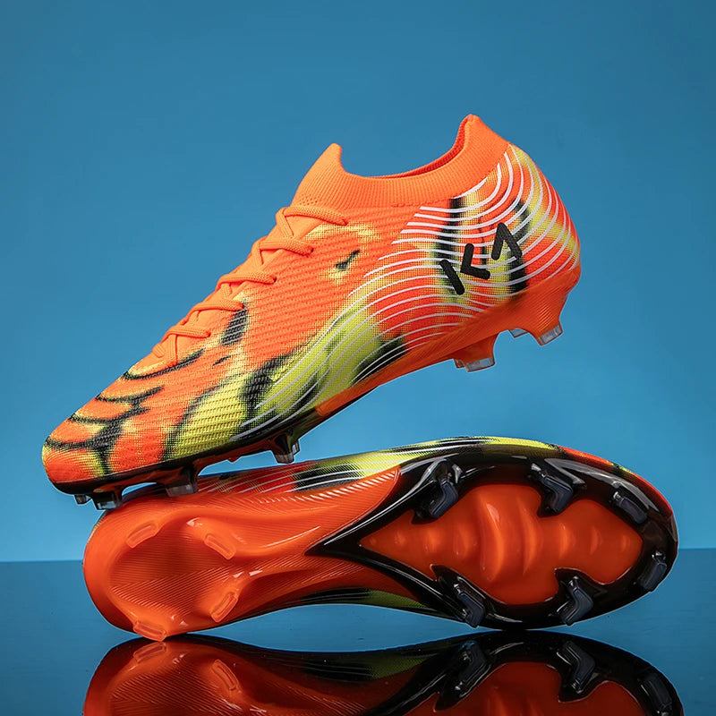 New Men's Soccer Shoes Match Outdoor Sneakers Grass Cleats Hot-selling Football Boots Non-Slip Boys High-quality High-top Light