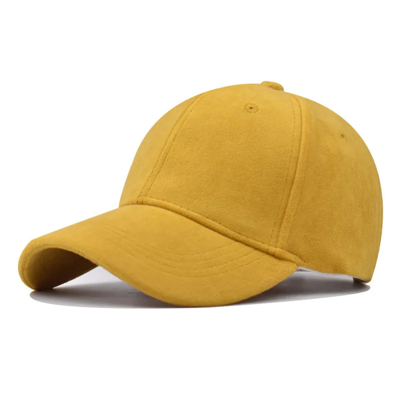 Afslappede baseballkasketter til kvinder og mænd – modekasketter i ruskind til efterår og vinter – udendørs solkasketter – snapback-kasketter – unisex-kasketter i ensfarvet design – hiphop-kasketter