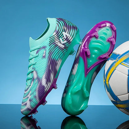 Chaussures de football pour homme, baskets de sport d'extérieur, crampons pour gazon, chaussures de football très vendues, antidérapantes pour garçons, de haute qualité, montantes, légères
