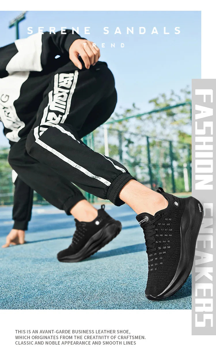 Nieuwe hardloopschoenen voor heren, sportief en casual, luxe modieuze sneakers, lichtgewicht, ademend, comfortabel voor joggen en wandelen