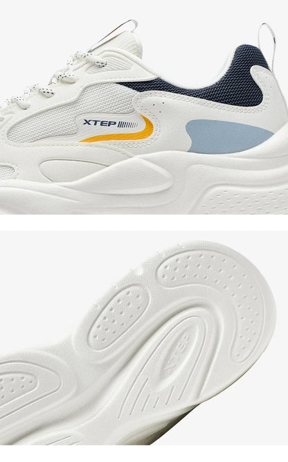 Sapatos casuais Xtep para homem: novidade de verão, em malha respirável, sola grossa, com salto, leves, para jovens, sapatos desportivos de moda 875319320001