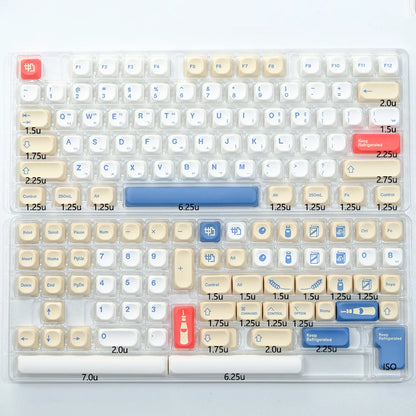 KBDiy KOA Profile Keycap GMK Style Retro 9009 Theme PBT Keycaps For Mechanical Keyboard Gaming KIT Korean 139 Keys ISO Key Cap