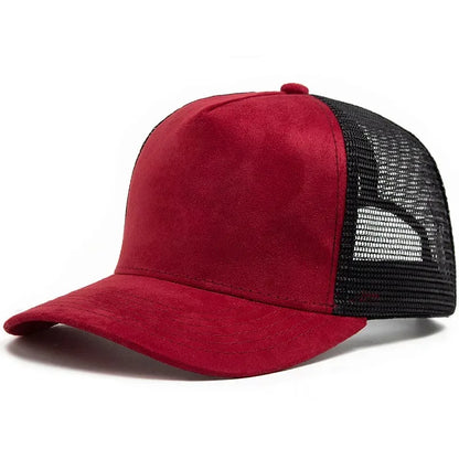 2025 unisex trucker kapa od antilopa s mrežastim 5-panelnim dizajnom i prilagođenim tiskom logotipa, muška bejzbol kapa za proljeće i ljeto, prozračna sportska kapa za žene