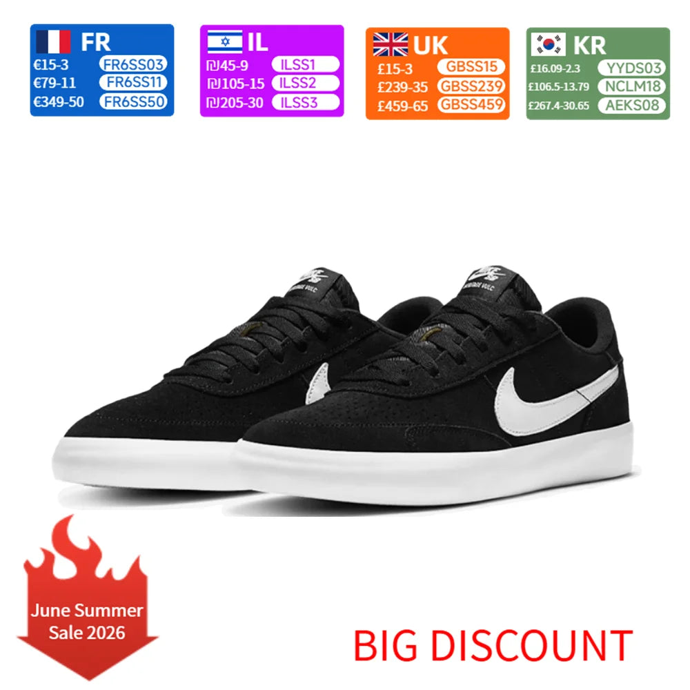 Nike SB Heritage Vulc : chaussures de skate unisexes confortables, offrant un bon maintien, chaudes, antidérapantes, résistantes et légères. Référence : CD5010-003
