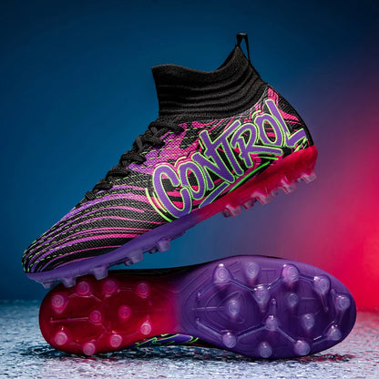 Chaussures de football pour homme, crampons, baskets montantes, chaussures de foot de haute qualité, antidérapantes, pour futsal, gazon, match en salle, best-sellers FG/TF