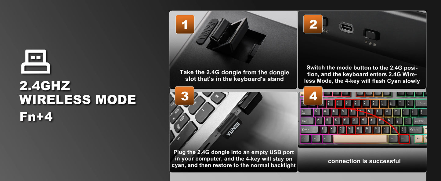 YUNZII B98 PRO QMK/VIA Wireless Mechanical Keyboard, 96% Layout Custom Gaming Keyboard, Hot-Swap Gasket RGB Keyboard for Win/Mac