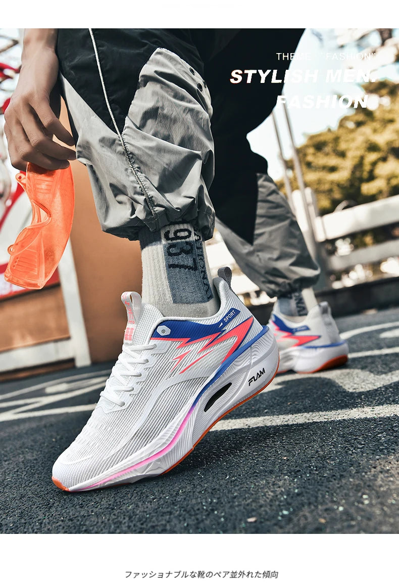 Running Shoes Carbon Board Speciality Marathon Men Sports Breathable Lightweight Women's Comfortable Athletic Nonskid Sneakers