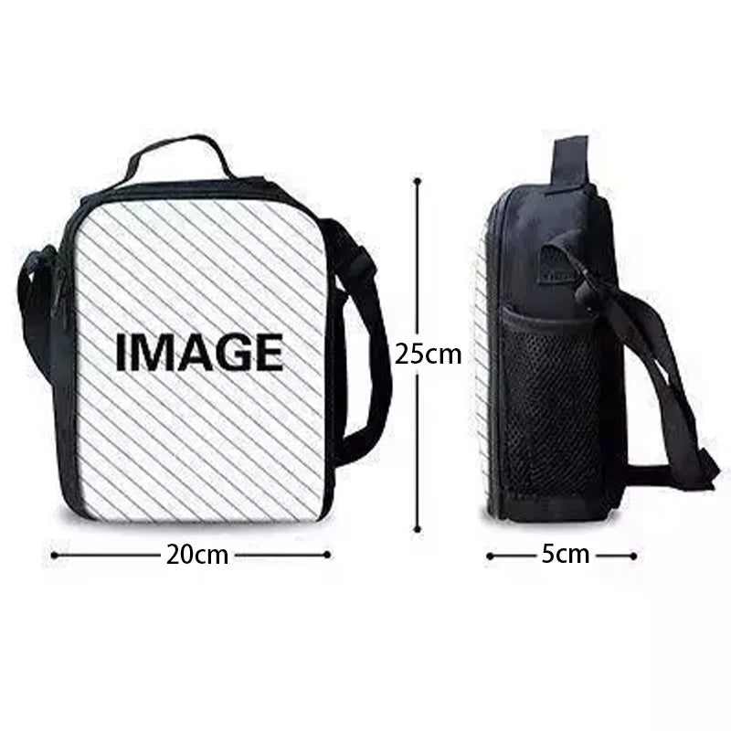 Hot Game F-FortniteS Child Insulated Large Capacity Bag for Boy Girl Student Outdoor Picnic Resuable Thermal Cooler Lunch Box