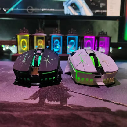 Wireless Gaming Mouse 2.4G Rechargeable Gaming Mouse with RGB Breathing Light, 2400 DPI, 6 Buttons, Instant Response Wireless Mouse for PC, Laptop & Gaming Switch