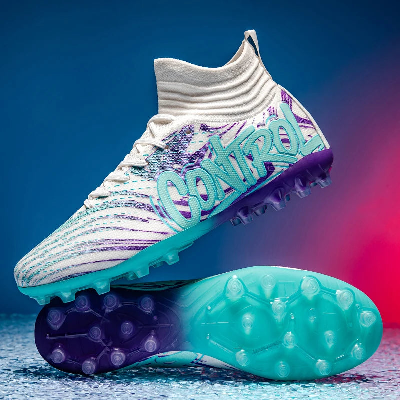 Nouveaux hommes bottes de Football crampons baskets haut de gamme chaussures de Football de haute qualité antidérapant Futsal herbe Match intérieur vente chaude FG/TF