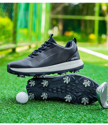 Hot Sale Lersure Golf Shoes Men Waterproof Golf Spikes Sneakers Professional Non-Slip Golf Footwear Trainers Luxury Sports Shoes