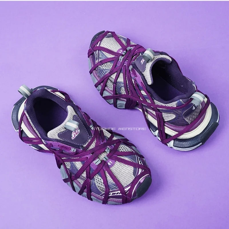 Chaussures à semelles épaisses pour hommes et femmes, pointures 36 à 45. Paris 3XL. Chaussures « Dad Shoes » pour gagner en hauteur. Chaussures épaisées respirantes. Chaussures de sport décontractées.