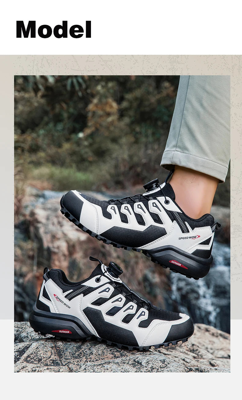 Lightweight Anti-slip Hiking Shoes Magnetic Closure Outdoor Adventure Sneakers