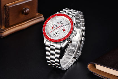 PAGANI DESIGN Planetary Series Saturn Light Tan Quarzuhr für Herren Speed Chronograph AR-Saphirglas Armbanduhr für Herren 2026 Neu