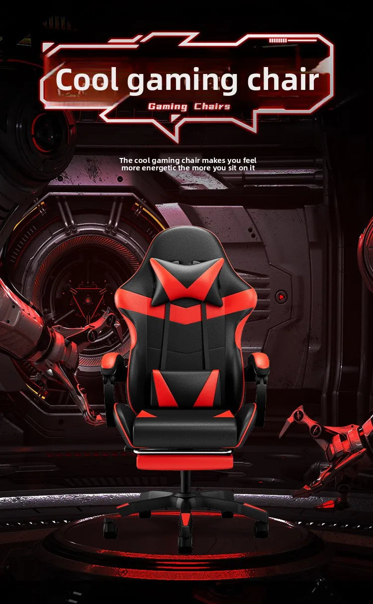 Ergonominen gaming-tuoli tietokonepöydälle, kallistettava kotitoimiston pelituoli selkätuella pitkiin pelisessioihin