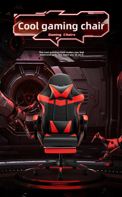 Ergonominen gaming-tuoli tietokonepöydälle, kallistettava kotitoimiston pelituoli selkätuella pitkiin pelisessioihin
