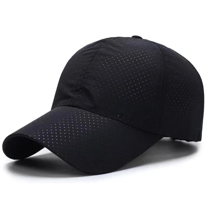 Snel drogende zonnepet voor dames, casual sportpet voor heren, grote maat baseballpet, 60-65 cm, verstelbare zonneklep, pet met klep