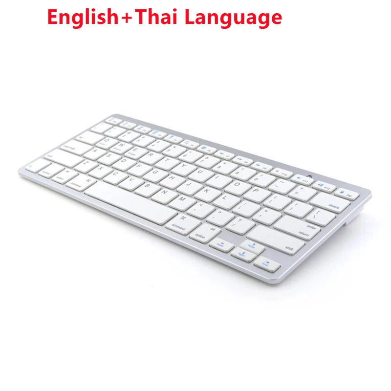 78 Keys Wireless Keyboard Bluetooth-compatible Russian/Korean/Hebrew/Spanish/Arabic for iPad Air Pro for Windows/Android Laptop