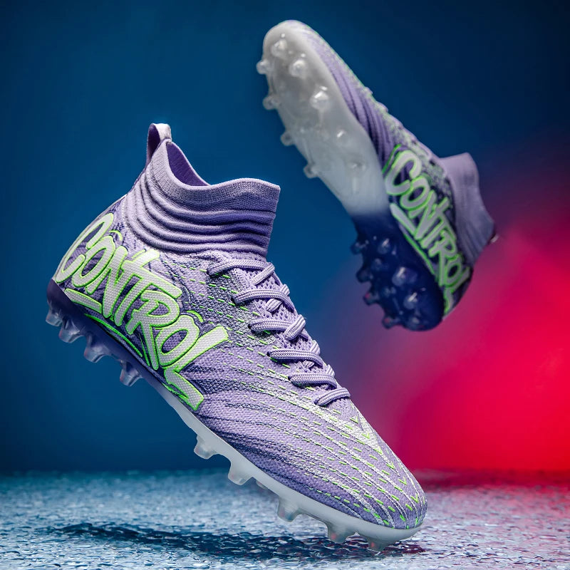 Chaussures de football pour homme, crampons, baskets montantes, chaussures de foot de haute qualité, antidérapantes, pour futsal, gazon, match en salle, best-sellers FG/TF