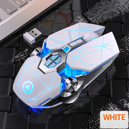UTHAI A7 Rechargeable Wireless Bluetooth Mouse, Silent Ergonomic Wireless Mouse with RGB Light, 2.4GHz Gaming & Office Mouse
