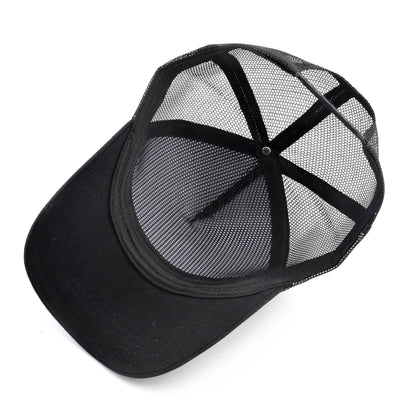 Gorras de camionero de moda con parche bordado de cabra. Gorra de béisbol Snapback «Four Seasons» para hombre y mujer, con visera ajustable.