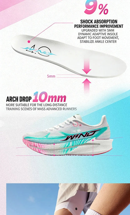 QIAODAN Man Trail Running Shoes 2026 WIND 4 Jogging Sport Shoes GYM Mesh Breathable Athletic Running Sneakers QDB023262298