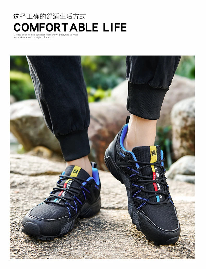 2025 Hiking Shoes Men's Non-slip Wear-resistant Comfortable Outdoor Hiking Sports Shoes Outdoor Running Shoes Walking Sports Sho