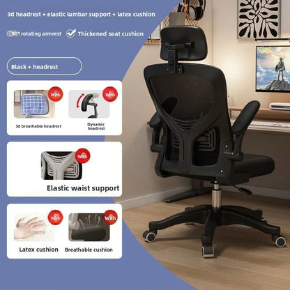 Ergonomic Gaming Chair for Office & Dorm, Comfortable Computer Desk Chair with Cushioned Seat, Adjustable Height Gaming Chair for Long Hours