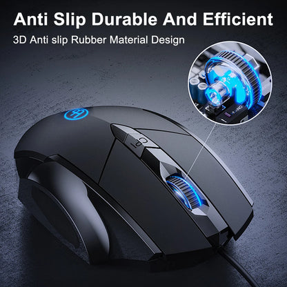 BalanceFit USB Wired Mouse 7200 DPI Ergonomic Computer Mouse, 6-Button USB Wired Mouse for Laptop, PC, Desktop, Office & Gaming
