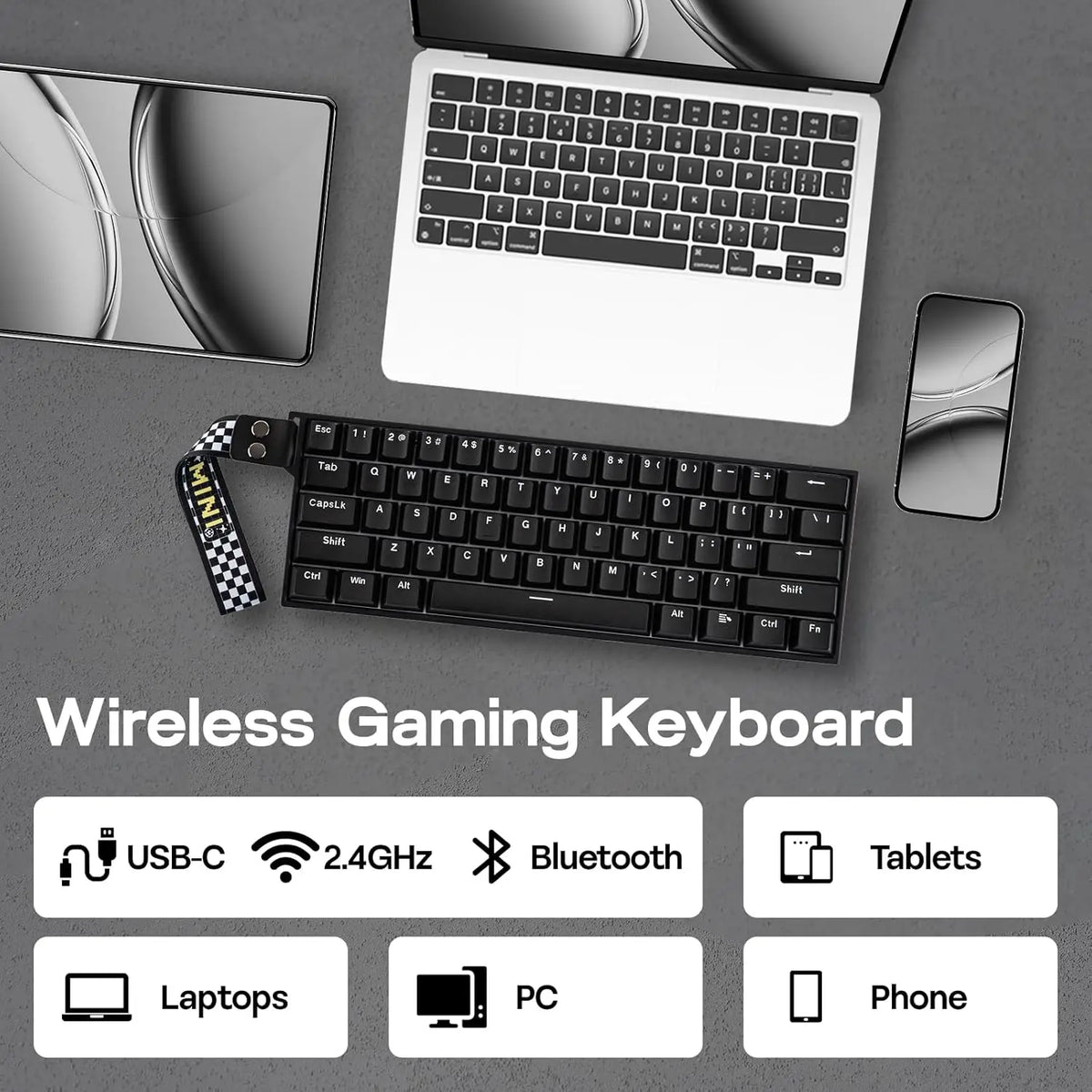 AULA Mini60 HE/Pro/Max 60% Magnetic Switch Gaming Keyboard RGB Tri Mode Mechanical Keyboard 8000Hz 0.01mmRT for E-Sports Gifts