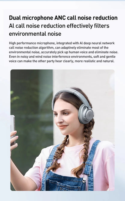 1MORE SonoFlow S Wireless Bluetooth Noise Cancelling Headphones 42dB ANC Hi-Res Audio 90H Battery Life Over-Ear Headset