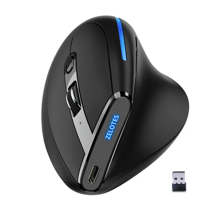 F-36 ergonomski vertikalni miš 2.4G+BT1+BT2, bežični za desnu i lijevu ruku, gaming optički USB miš za računalo i prijenosno računalo