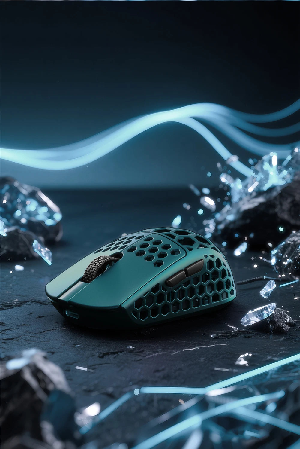 Darmoshark M5 Air Wireless Gaming Mouse Forged Carbon Fiber 30K DPI PAW3395 Sensor Lightweight Ergonomic Mouse for PC Gaming