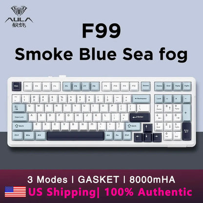 AULA F99 Wireless Mechanical Keyboard Tri-Mode Hot Swappable Custom Keyboard Gasket Structure for PC/Tablet/Xbox/PS4/PS5