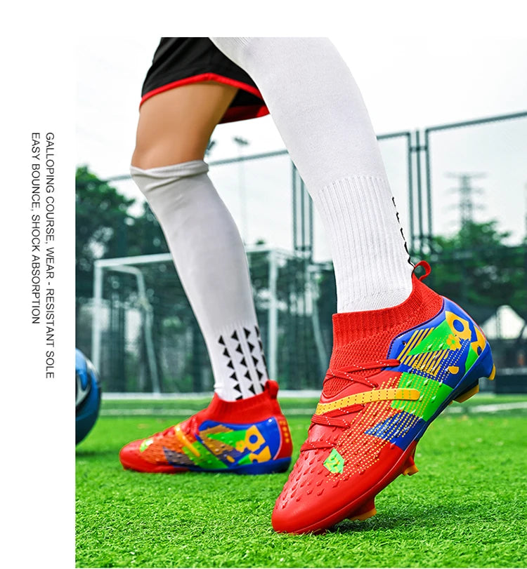 Football Boots Men Professional Soccer Shoes Sneaker Field Long Spikes Outdoor Competition Non Slip Comfortable Training Shoes