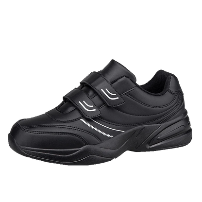 Men's Adjustable Hook and Loop Leather Sneakers Casual Sports Shoes White Sneakers Masculino Zapatillas Deportivas Tenis