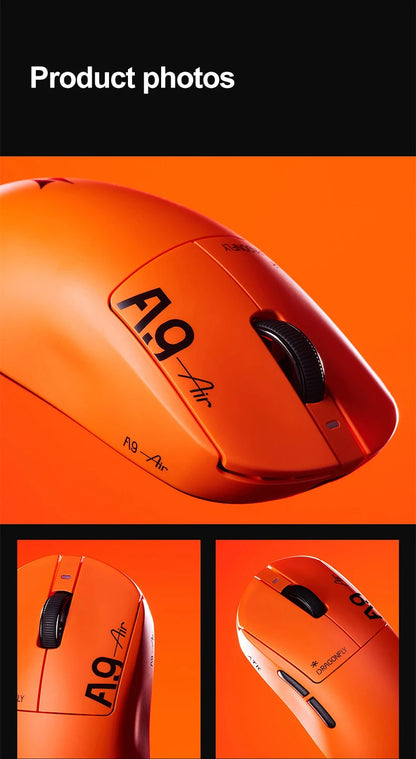 ATK Dragonfly A9 Ultimate vezeték nélküli gaming egér A9 Air PAW3950, ultrakönnyű ergonomikus e-sport gamer FPS egér CSGO-hoz A9 Ultra
