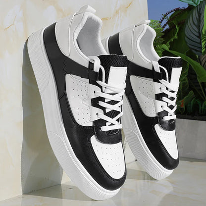 LOEIKAN Baskets décontractées blanches pour hommes |   Chaussures de skate légères à tige basse |   Chaussures de marche confortables pour tous les jours