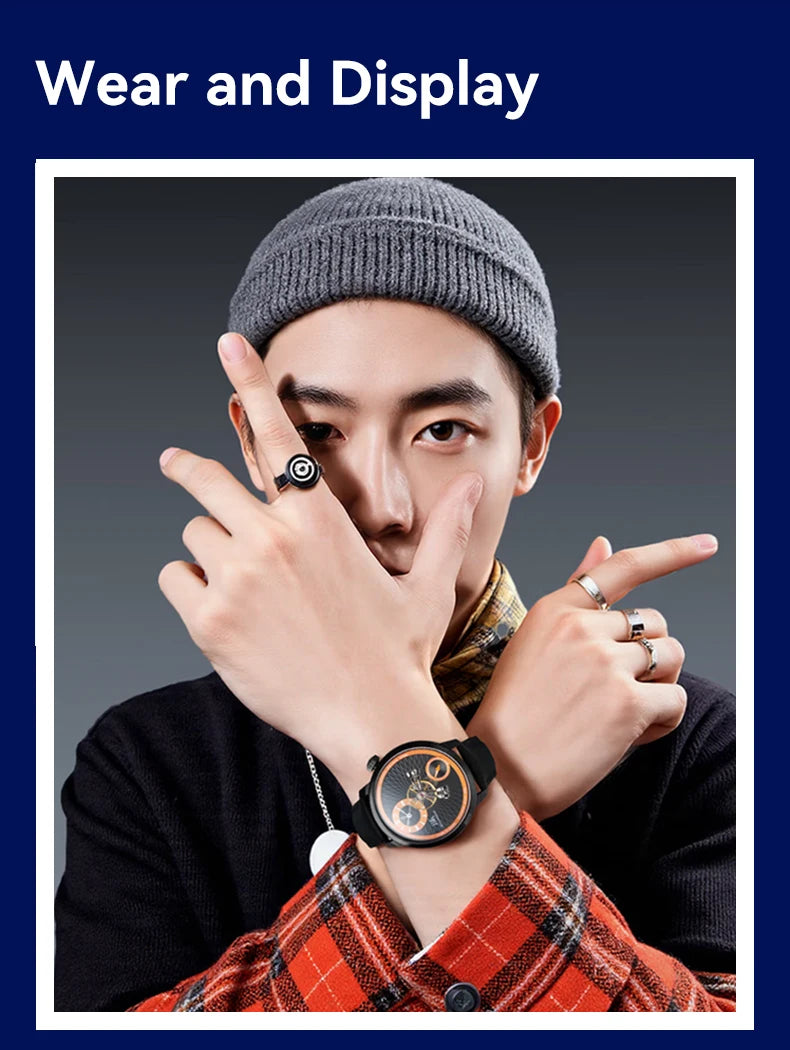 Shanghai Watch Sky Dome Men's Automatic Watches 42mm Center Flywheel Mechanical Wristwatch 5Bar Waterproof Watches Reloje S2101